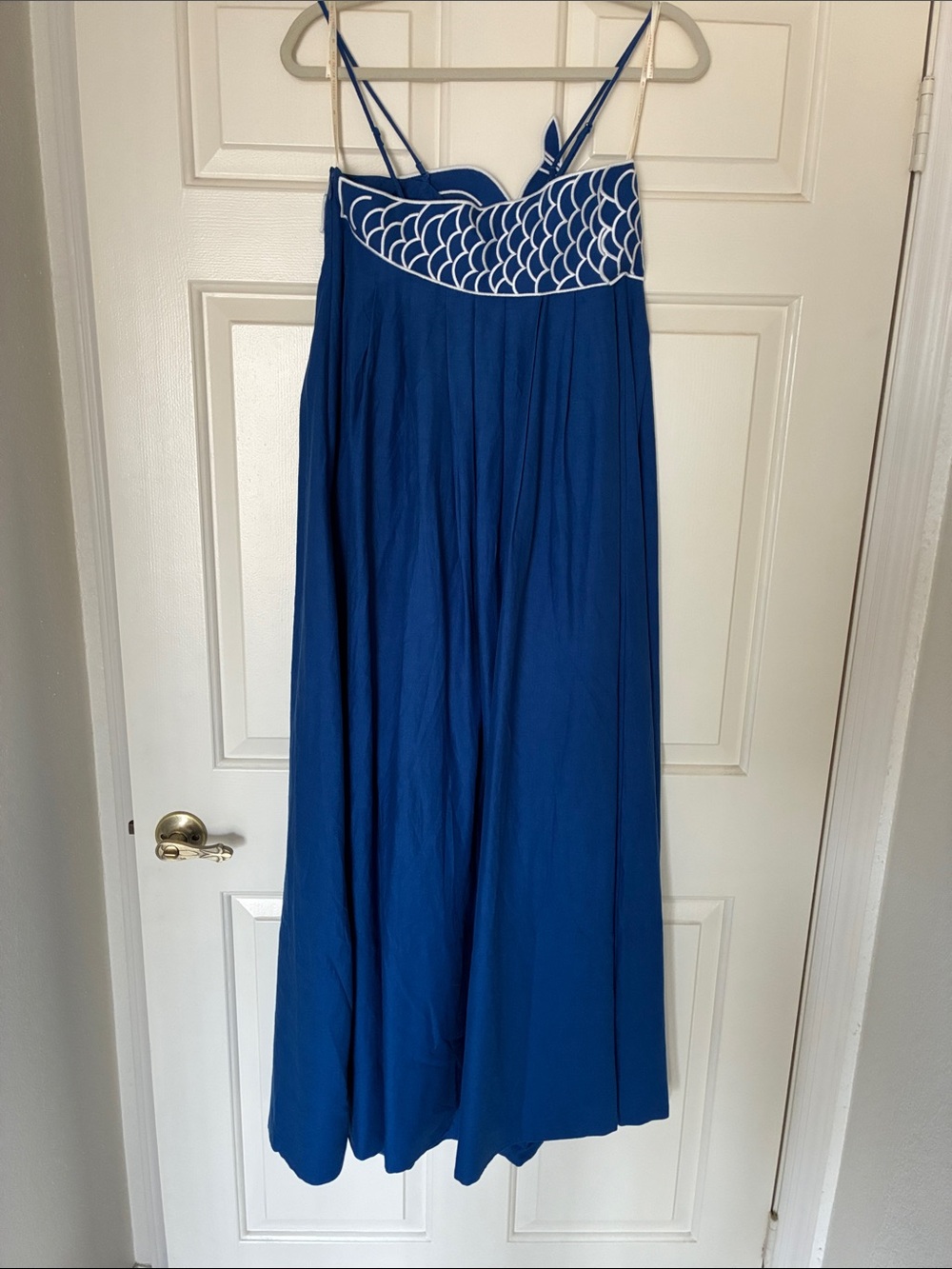FARM Rio Royal Blue Maxi Dress with White Fish Embroidery - Picture 10 of 10